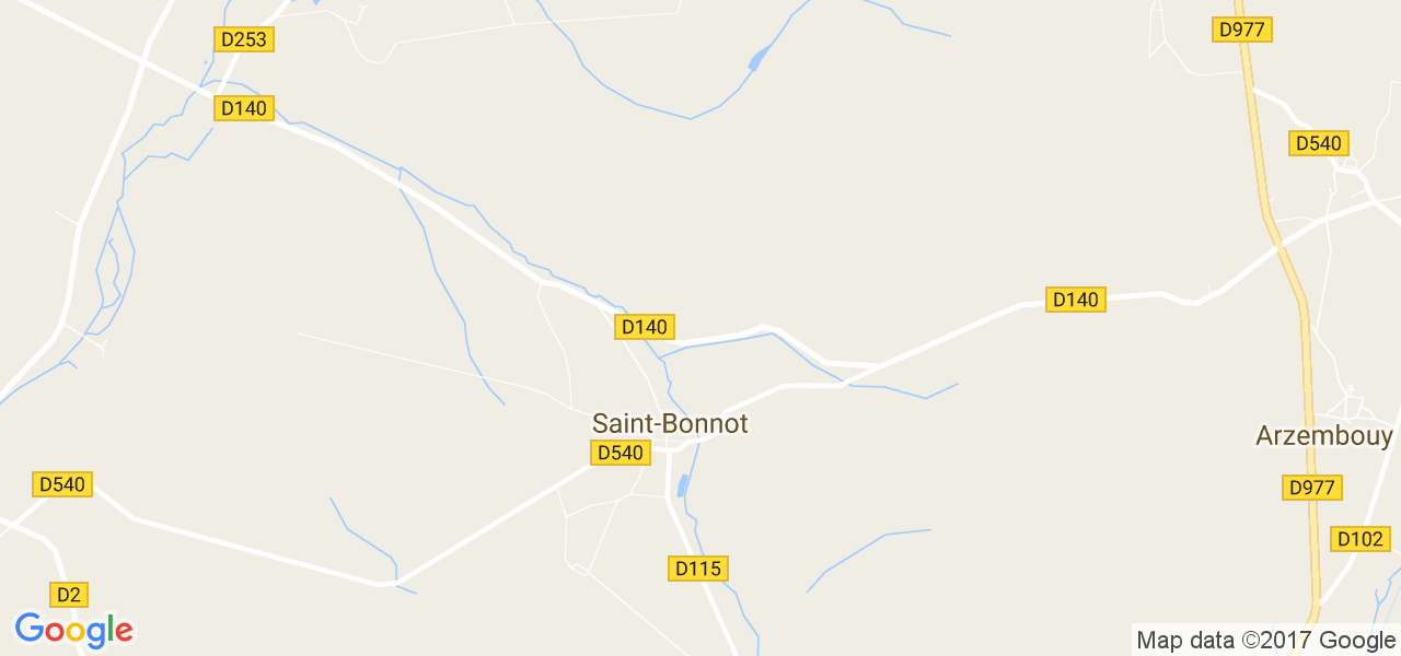 map de la ville de Saint-Bonnot