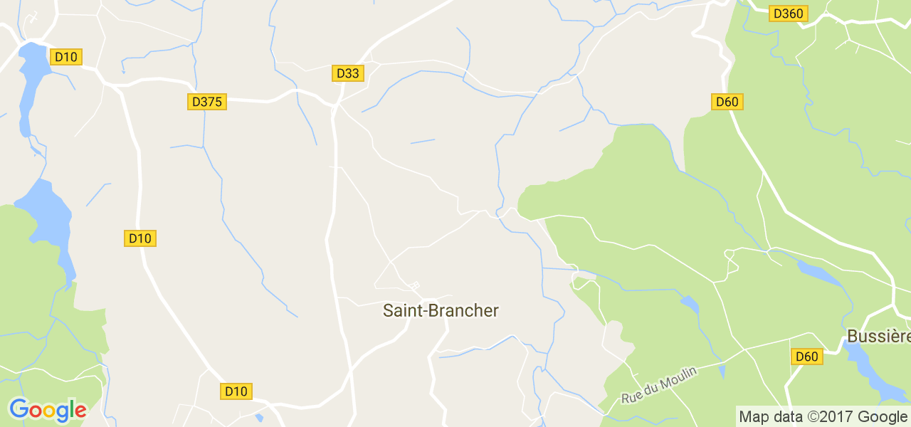 map de la ville de Saint-Brancher