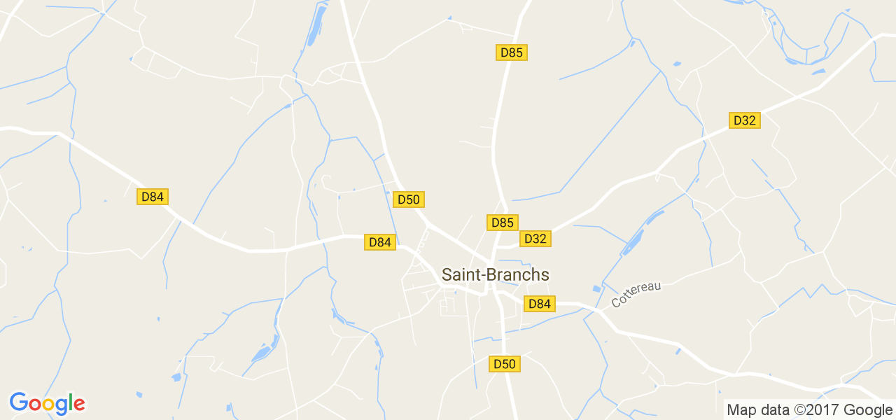 map de la ville de Saint-Branchs