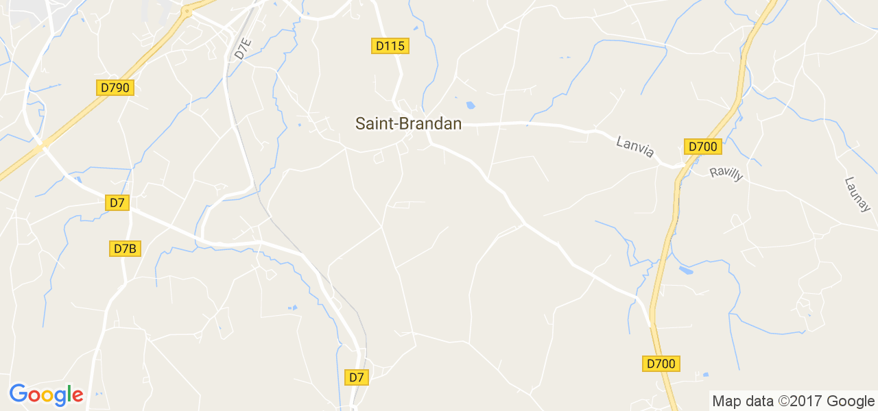 map de la ville de Saint-Brandan