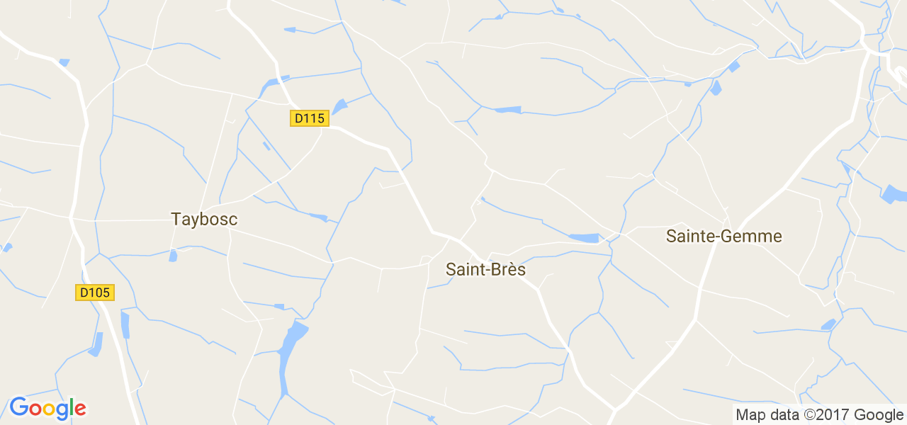 map de la ville de Saint-Brès