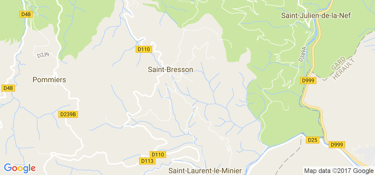 map de la ville de Saint-Bresson