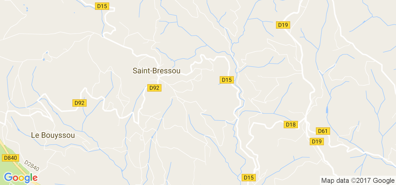 map de la ville de Saint-Bressou