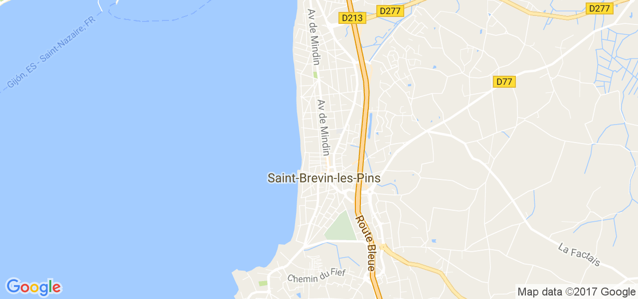 map de la ville de Saint-Brevin-les-Pins