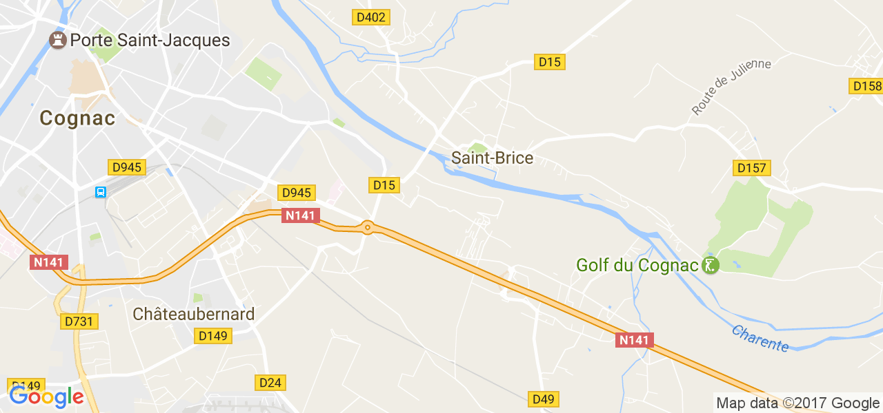 map de la ville de Saint-Brice