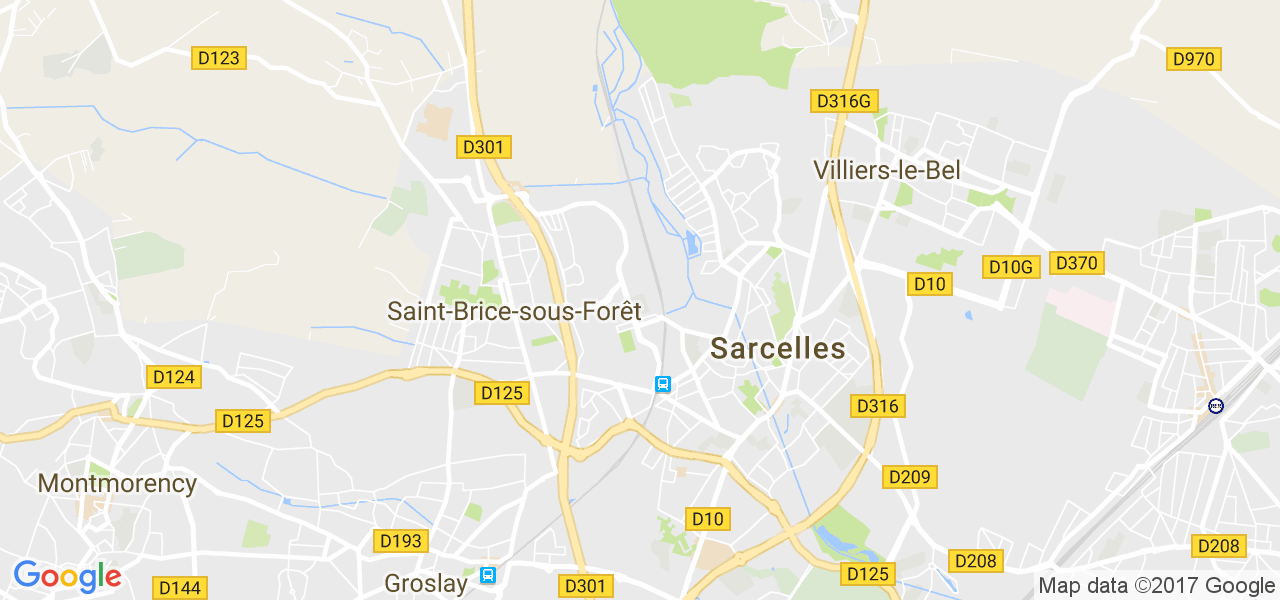 map de la ville de Saint-Brice-sous-Forêt