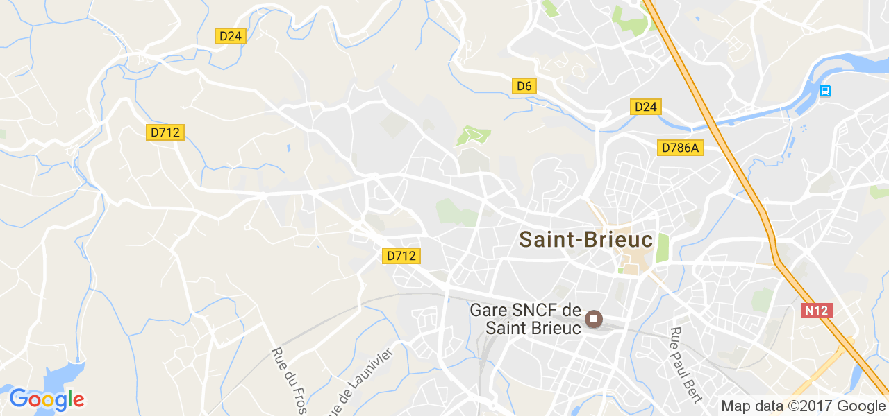 map de la ville de Saint-Brieuc