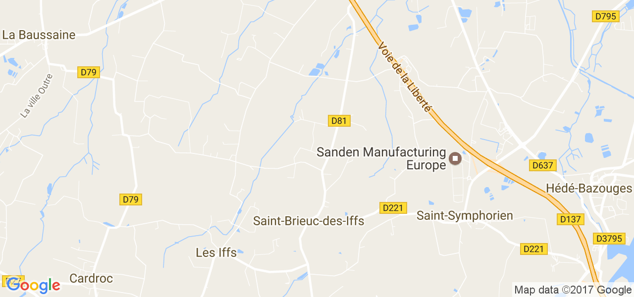 map de la ville de Saint-Brieuc-des-Iffs