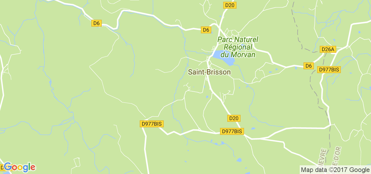 map de la ville de Saint-Brisson