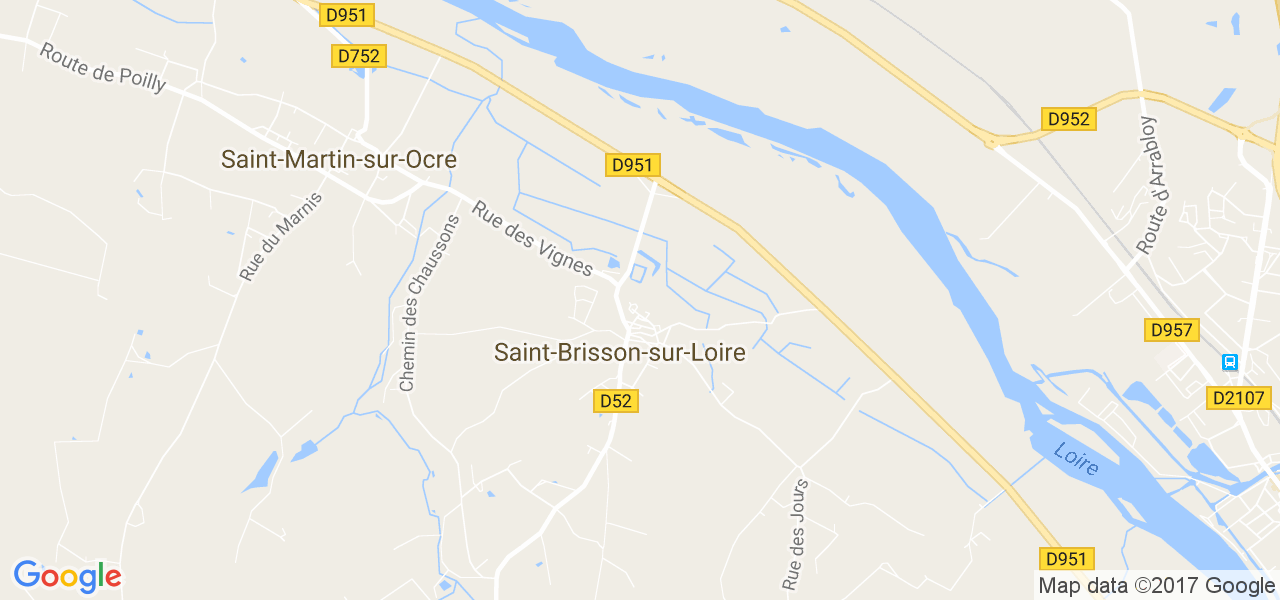 map de la ville de Saint-Brisson-sur-Loire