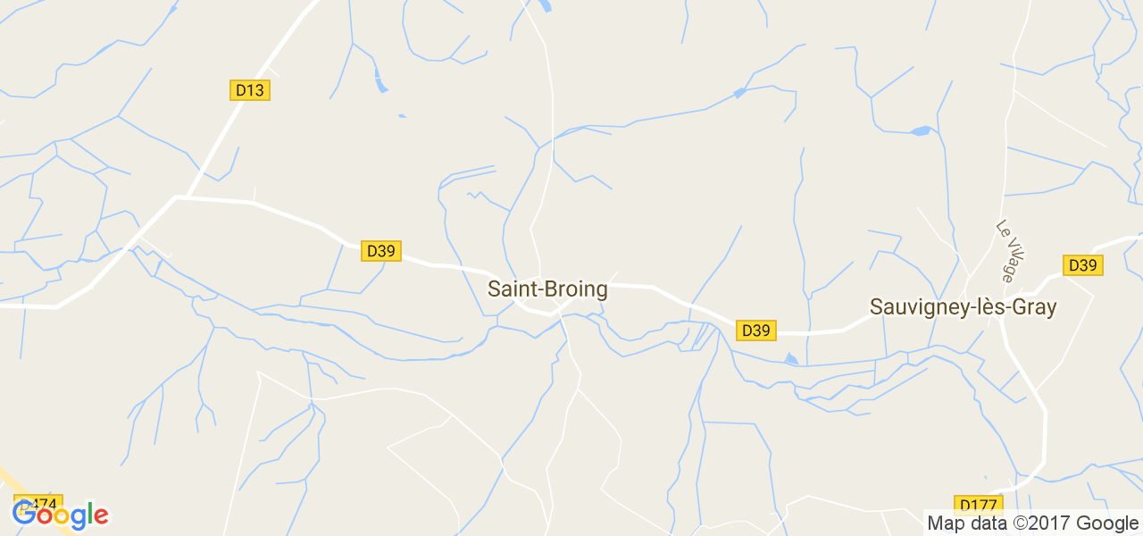 map de la ville de Saint-Broing