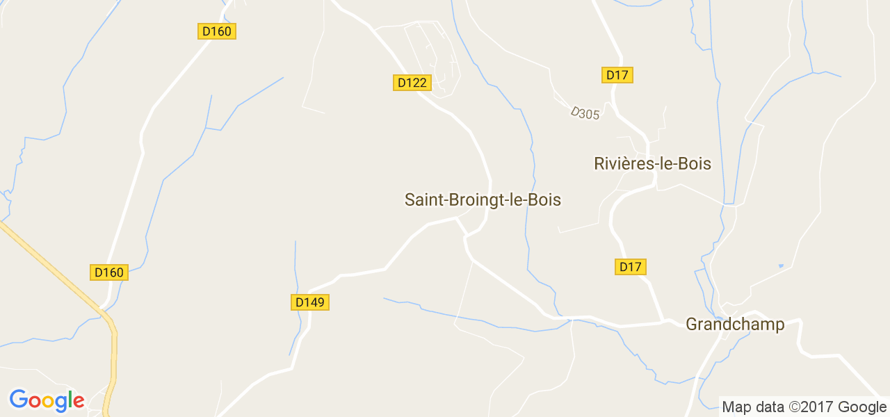 map de la ville de Saint-Broingt-le-Bois