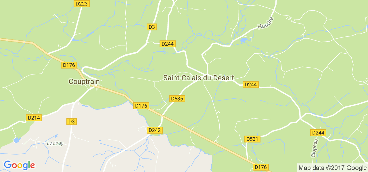 map de la ville de Saint-Calais-du-Désert