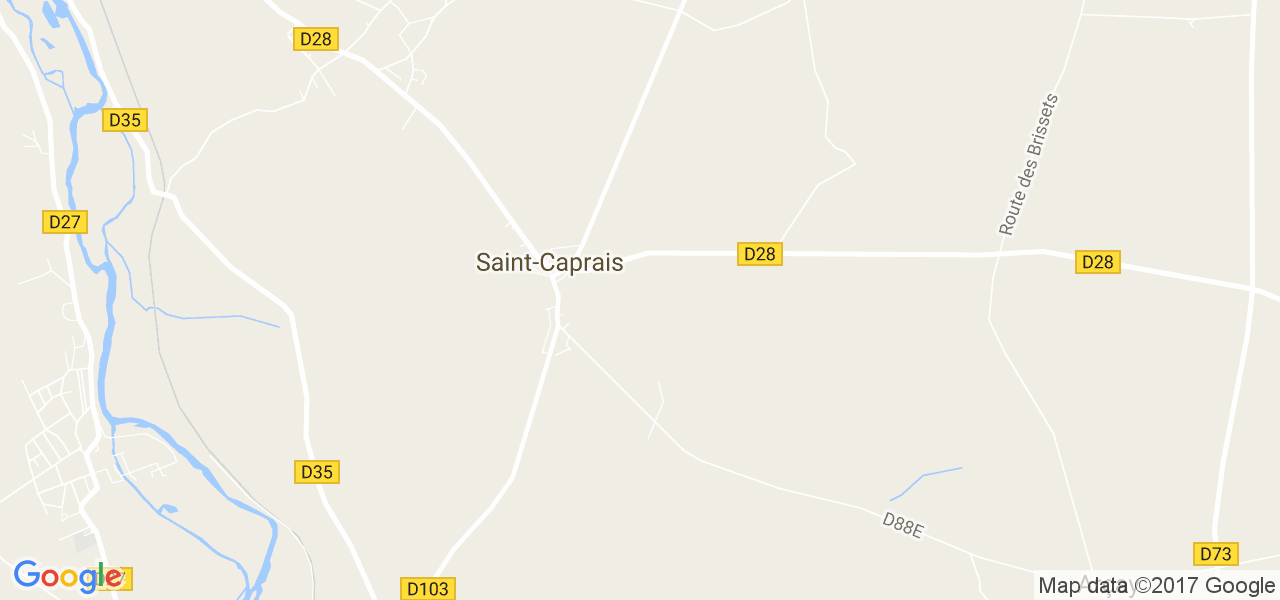 map de la ville de Saint-Caprais