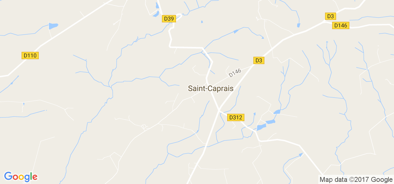 map de la ville de Saint-Caprais