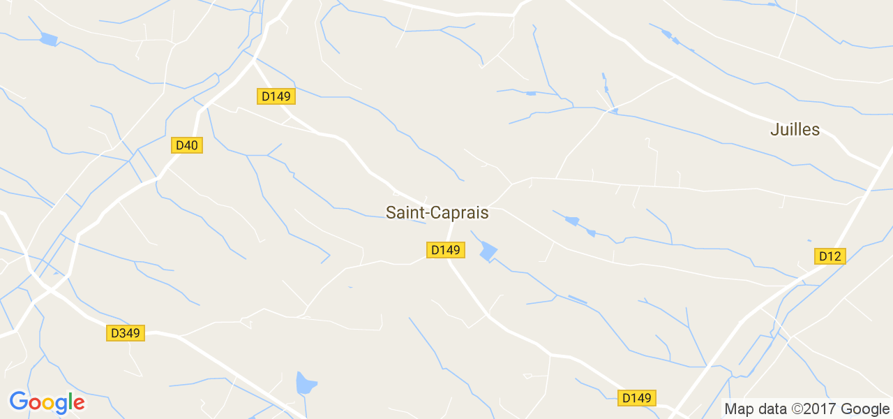 map de la ville de Saint-Caprais