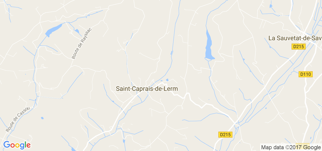 map de la ville de Saint-Caprais-de-Lerm