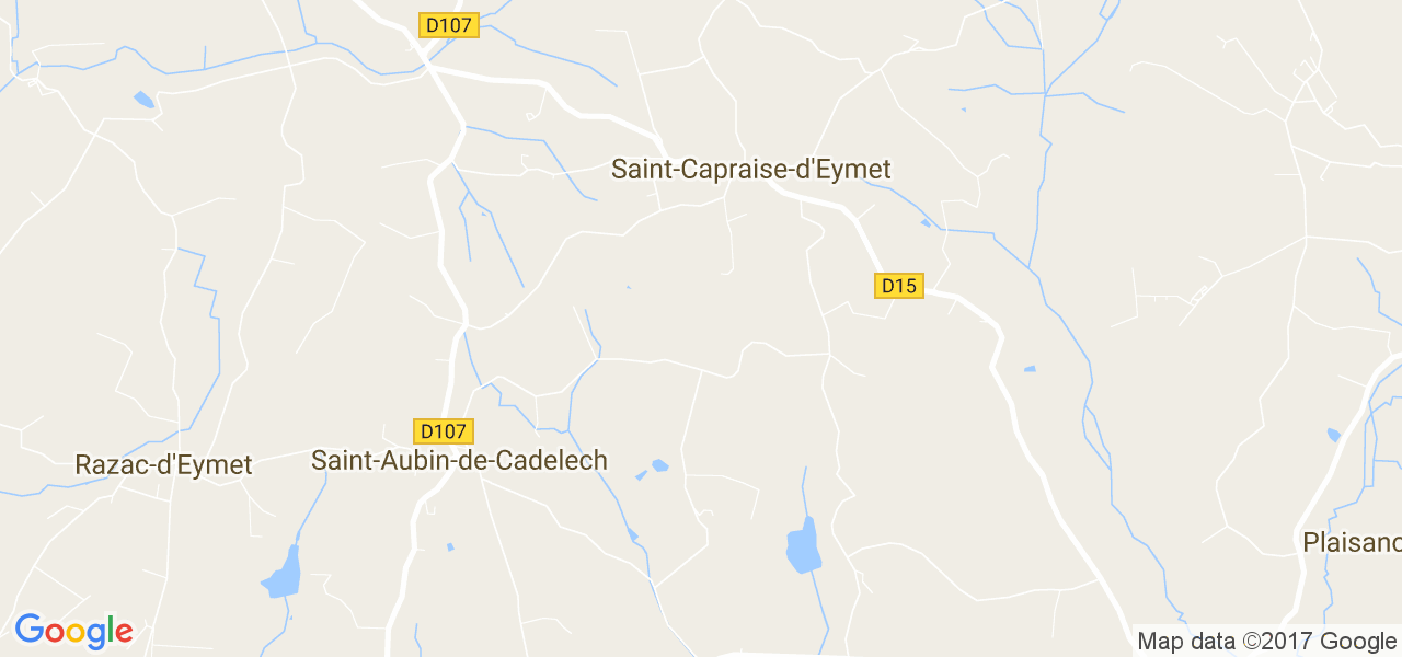 map de la ville de Saint-Capraise-d'Eymet