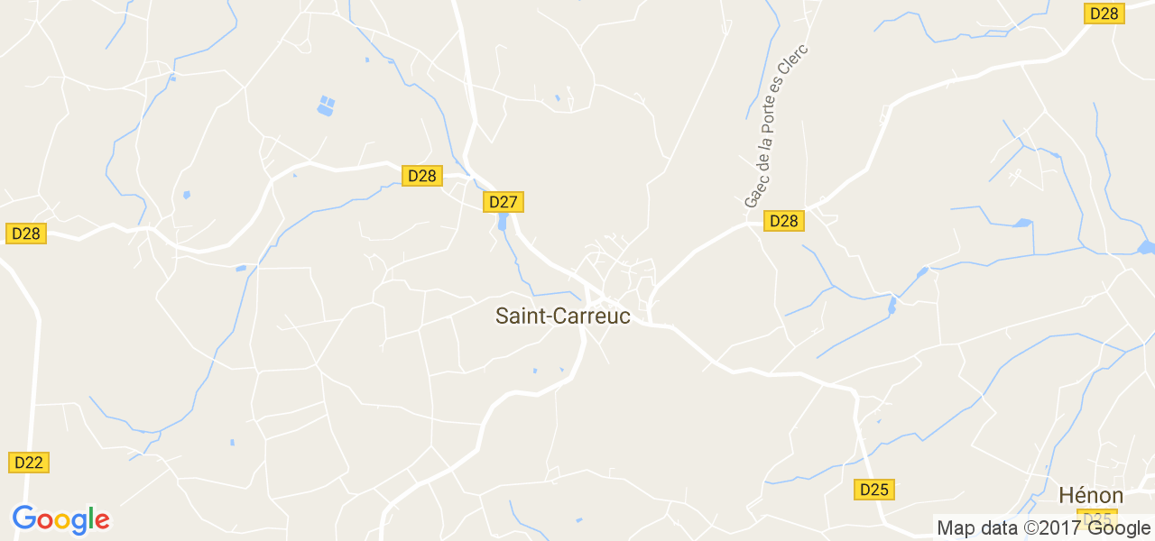 map de la ville de Saint-Carreuc