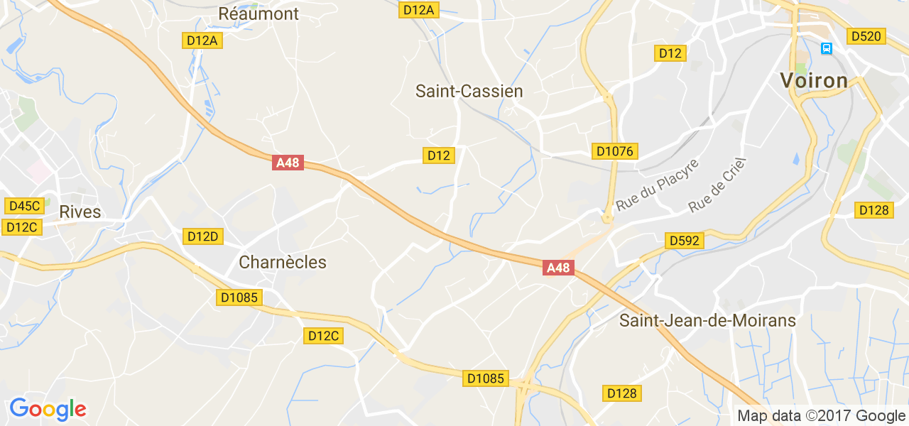 map de la ville de Saint-Cassien