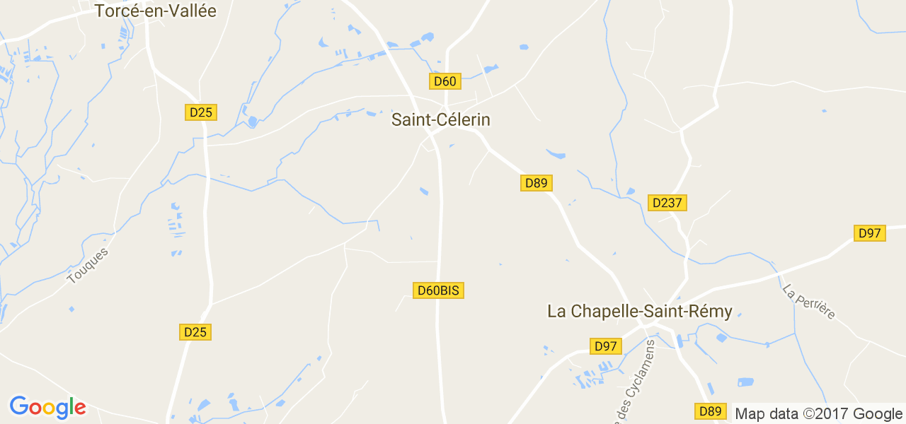 map de la ville de Saint-Célerin