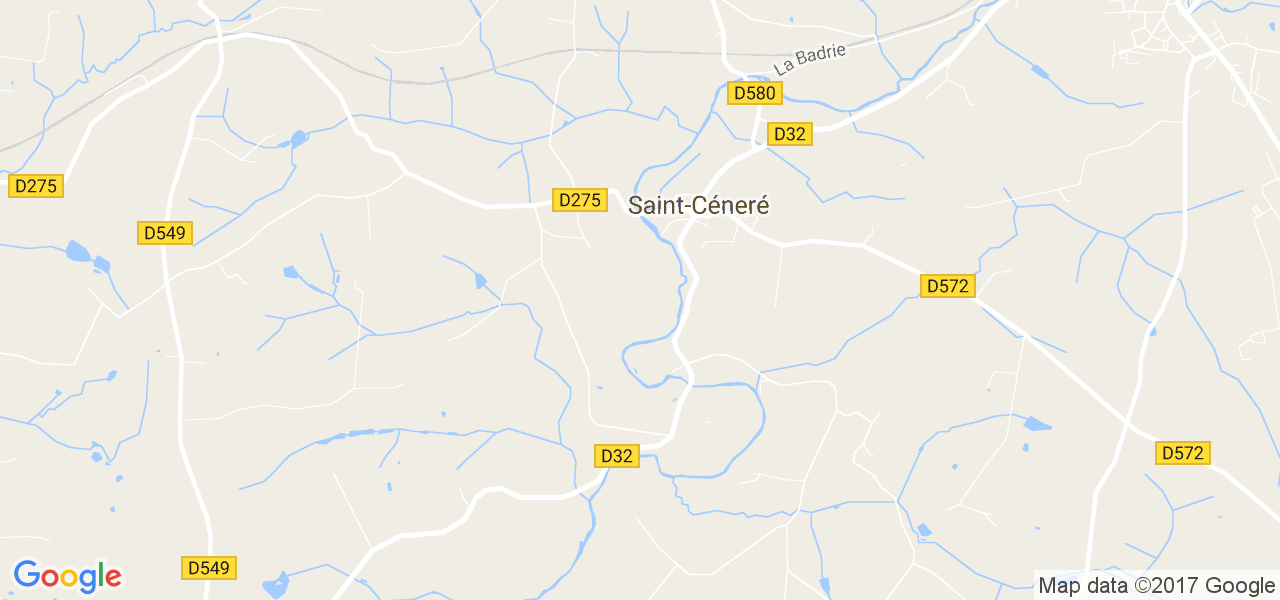 map de la ville de Saint-Céneré