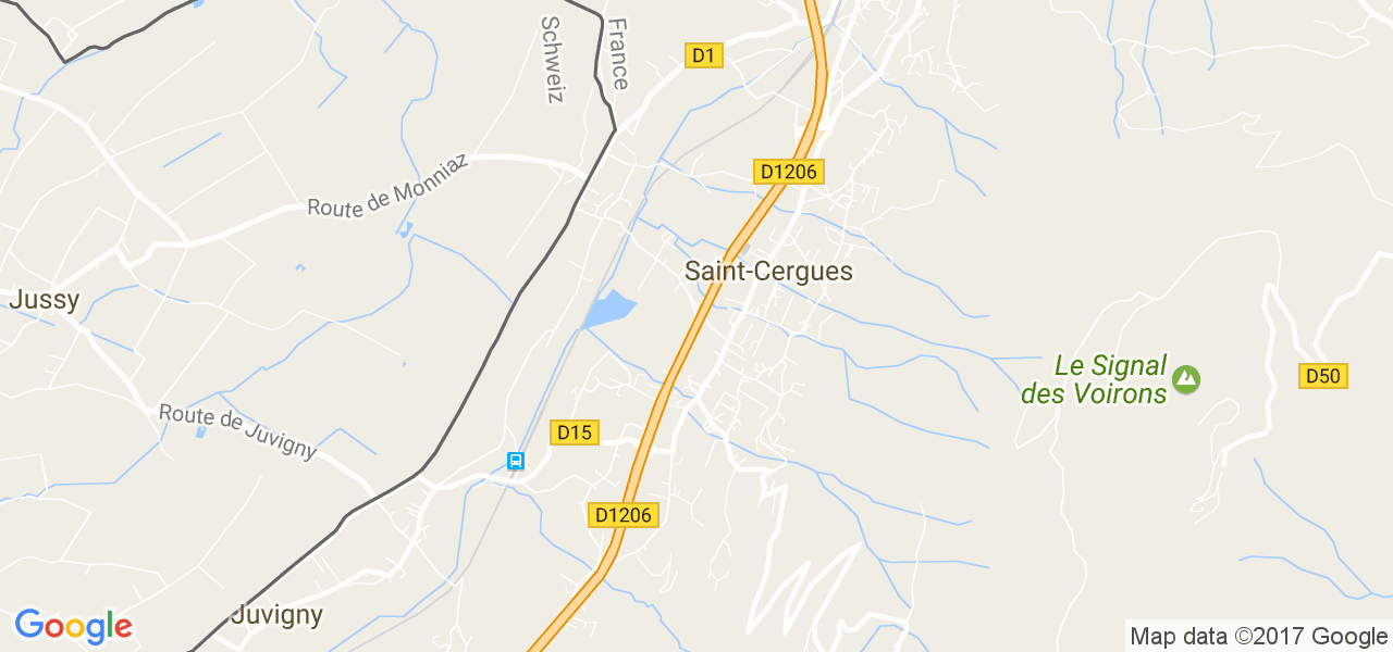 map de la ville de Saint-Cergues