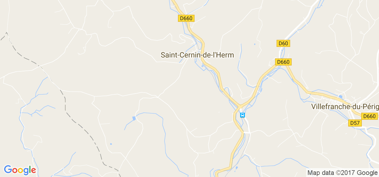 map de la ville de Saint-Cernin-de-l'Herm