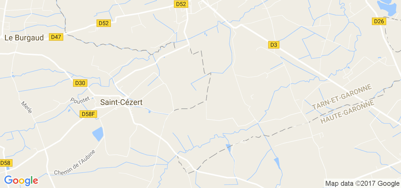 map de la ville de Saint-Cézert