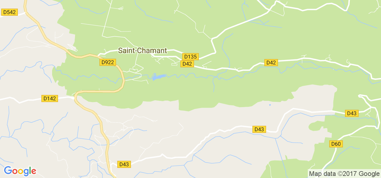 map de la ville de Saint-Chamant