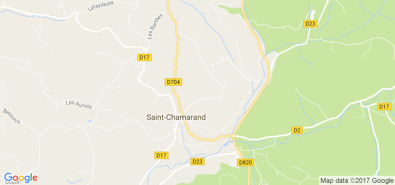 map de la ville de Saint-Chamarand