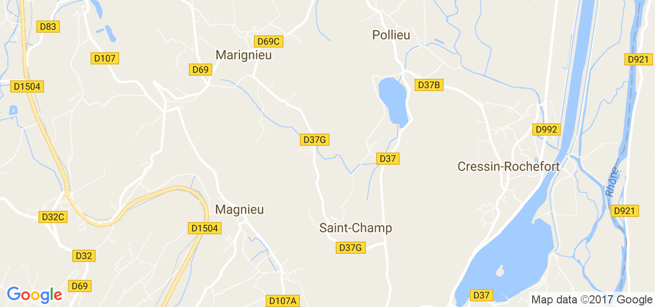 map de la ville de Saint-Champ