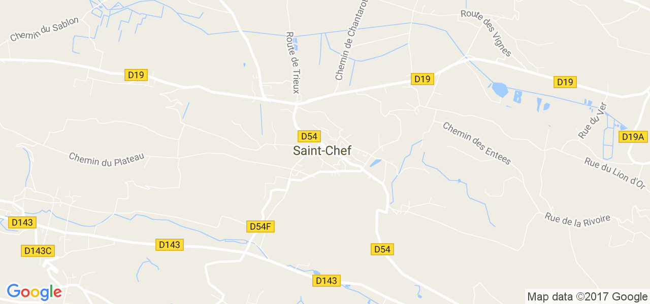 map de la ville de Saint-Chef