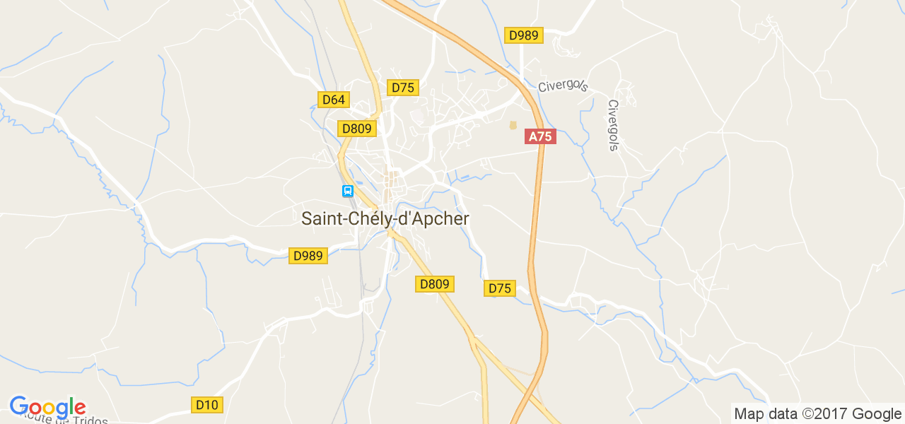 map de la ville de Saint-Chély-d'Apcher