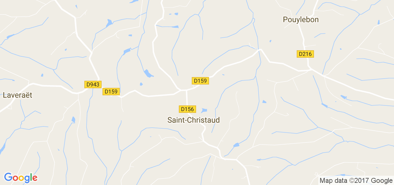 map de la ville de Saint-Christaud