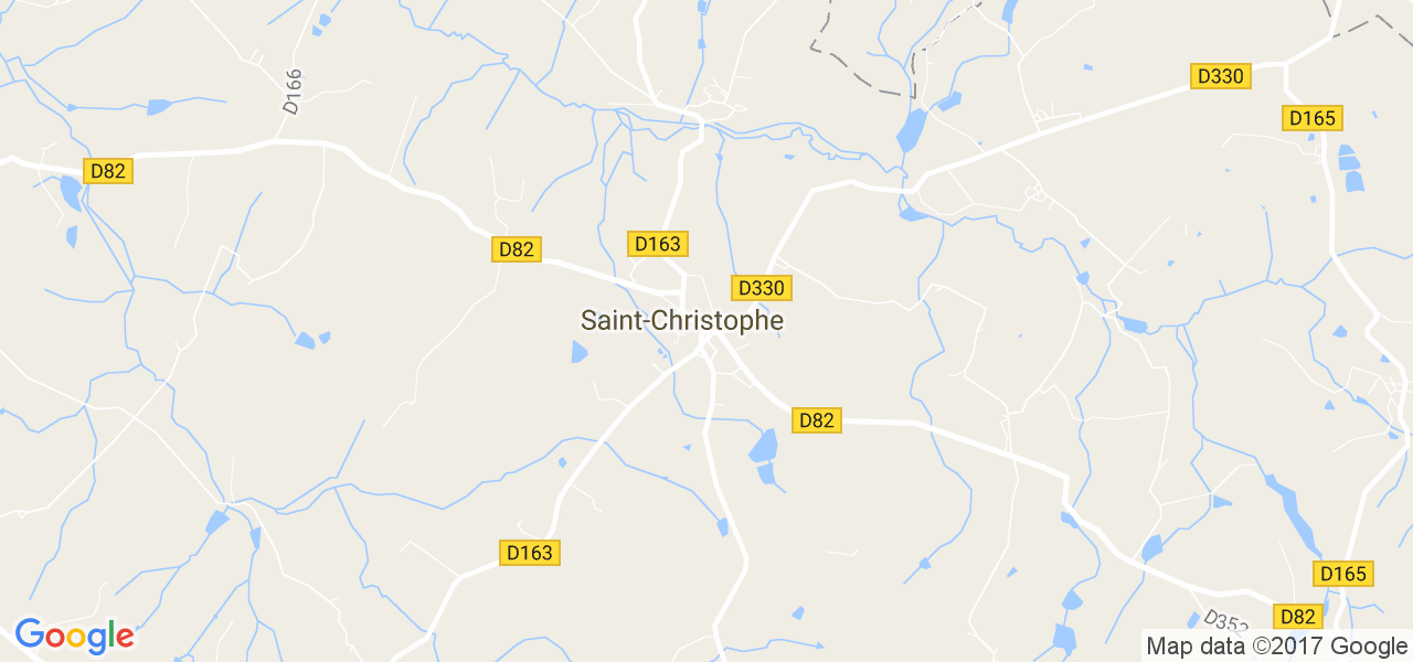 map de la ville de Saint-Christophe