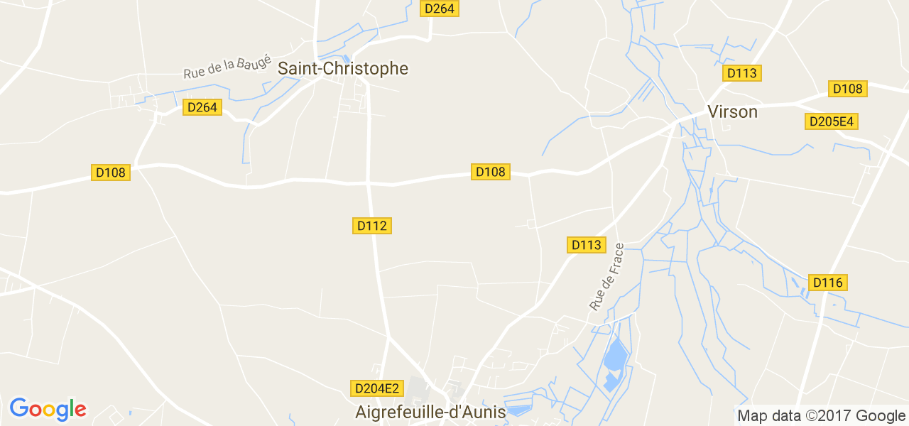 map de la ville de Saint-Christophe