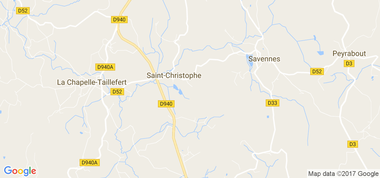 map de la ville de Saint-Christophe