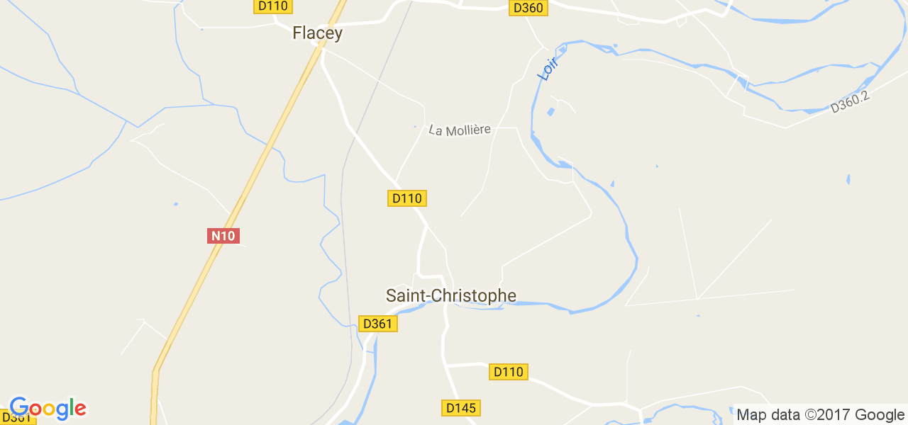 map de la ville de Saint-Christophe