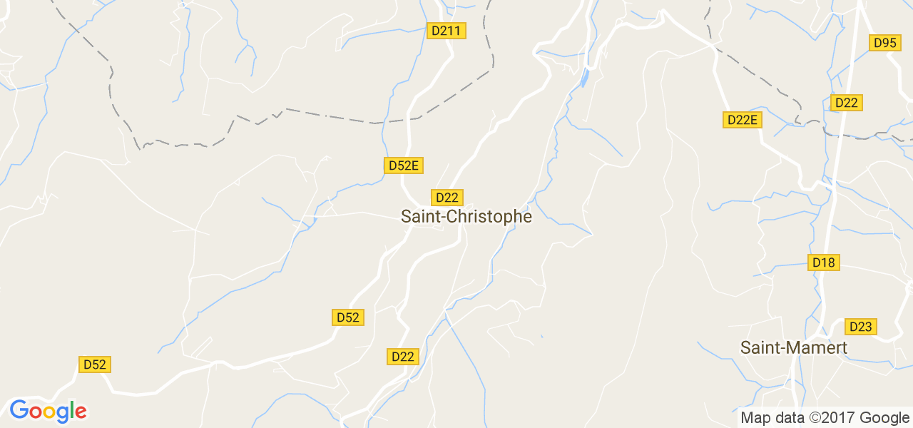 map de la ville de Saint-Christophe