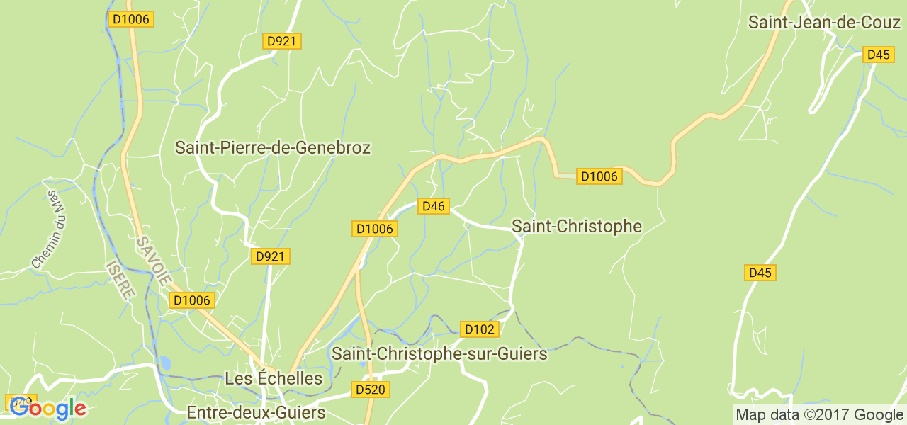 map de la ville de Saint-Christophe