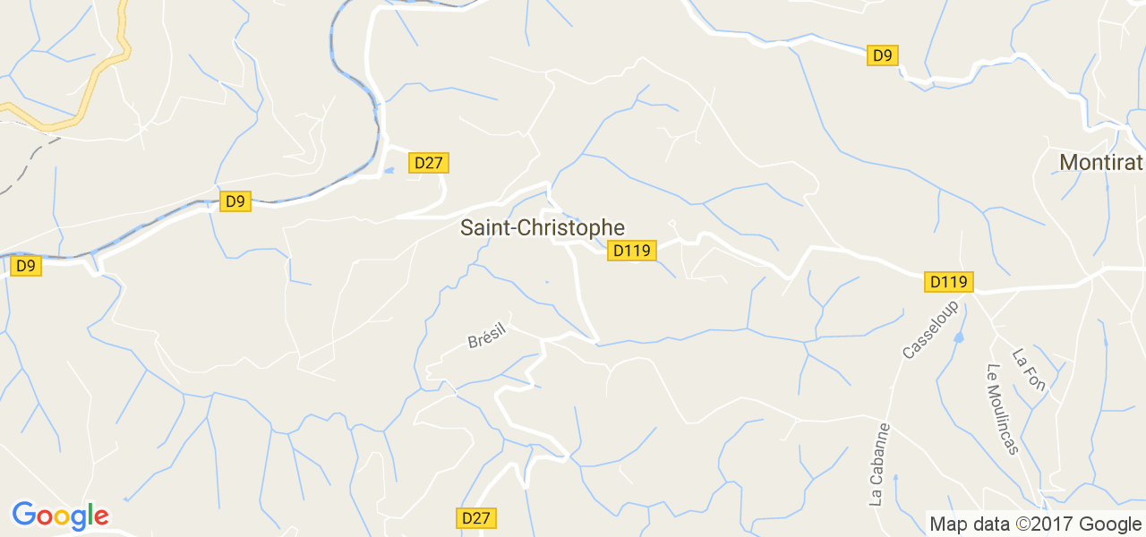 map de la ville de Saint-Christophe
