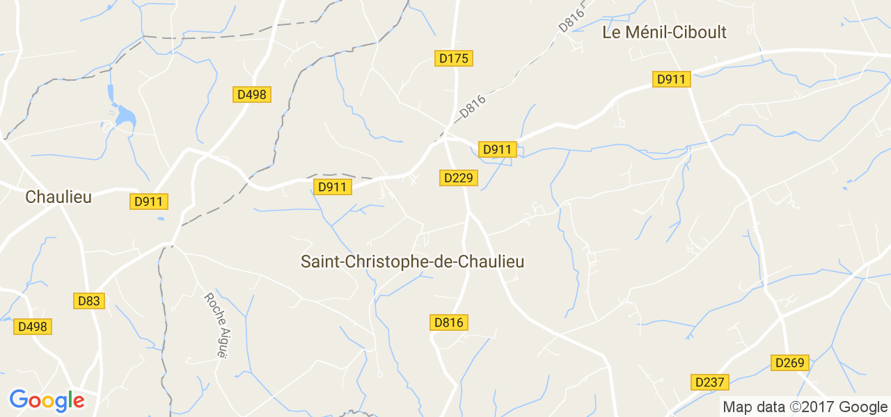 map de la ville de Saint-Christophe-de-Chaulieu