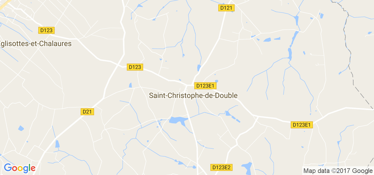 map de la ville de Saint-Christophe-de-Double