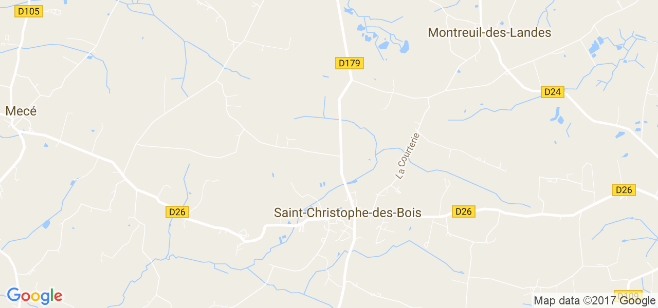 map de la ville de Saint-Christophe-des-Bois