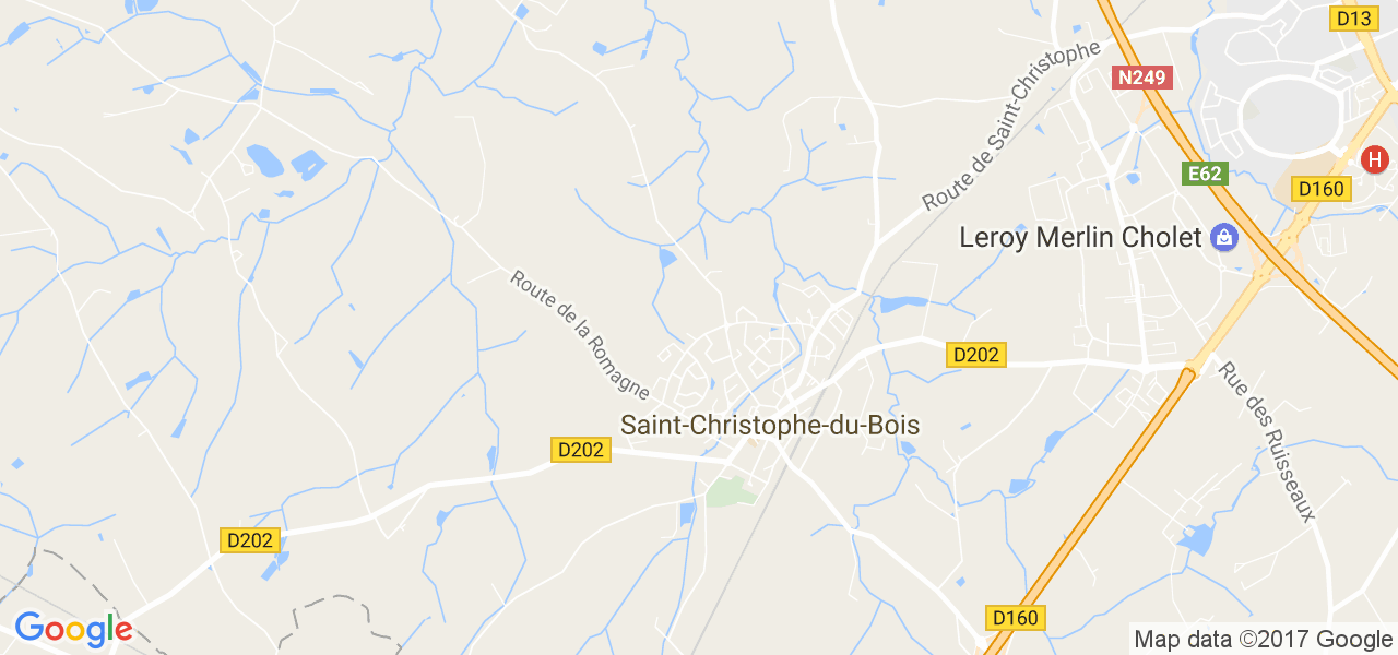 map de la ville de Saint-Christophe-du-Bois