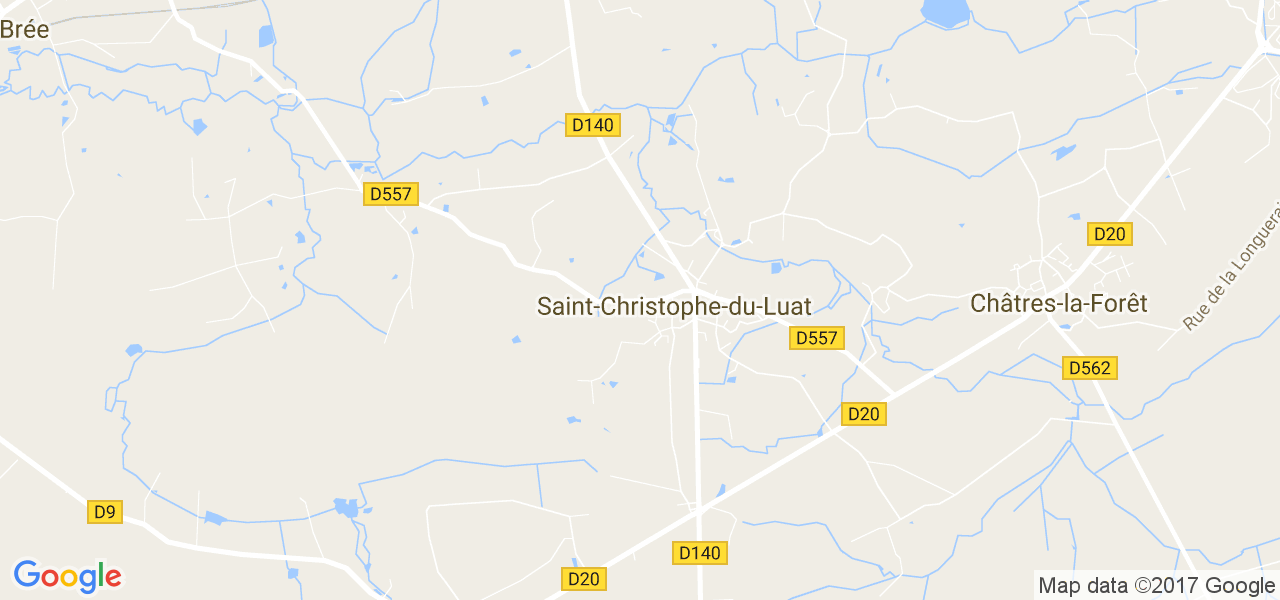 map de la ville de Saint-Christophe-du-Luat