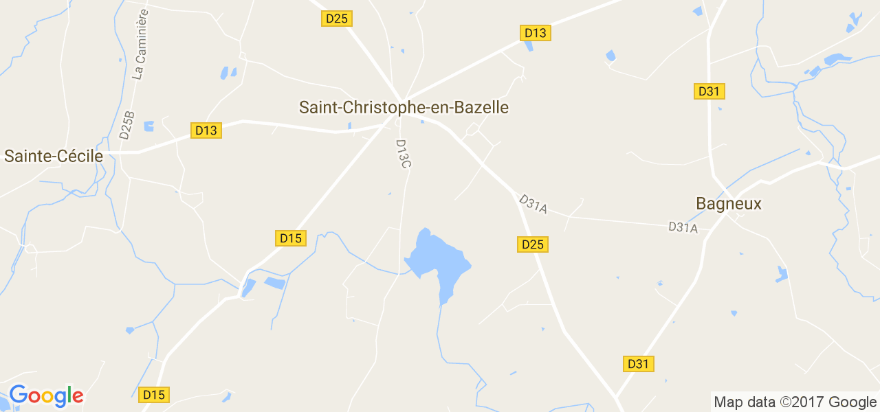 map de la ville de Saint-Christophe-en-Bazelle