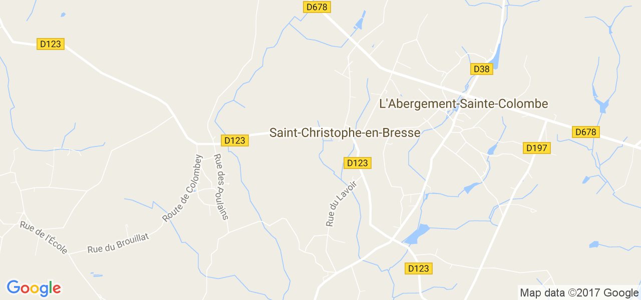 map de la ville de Saint-Christophe-en-Bresse