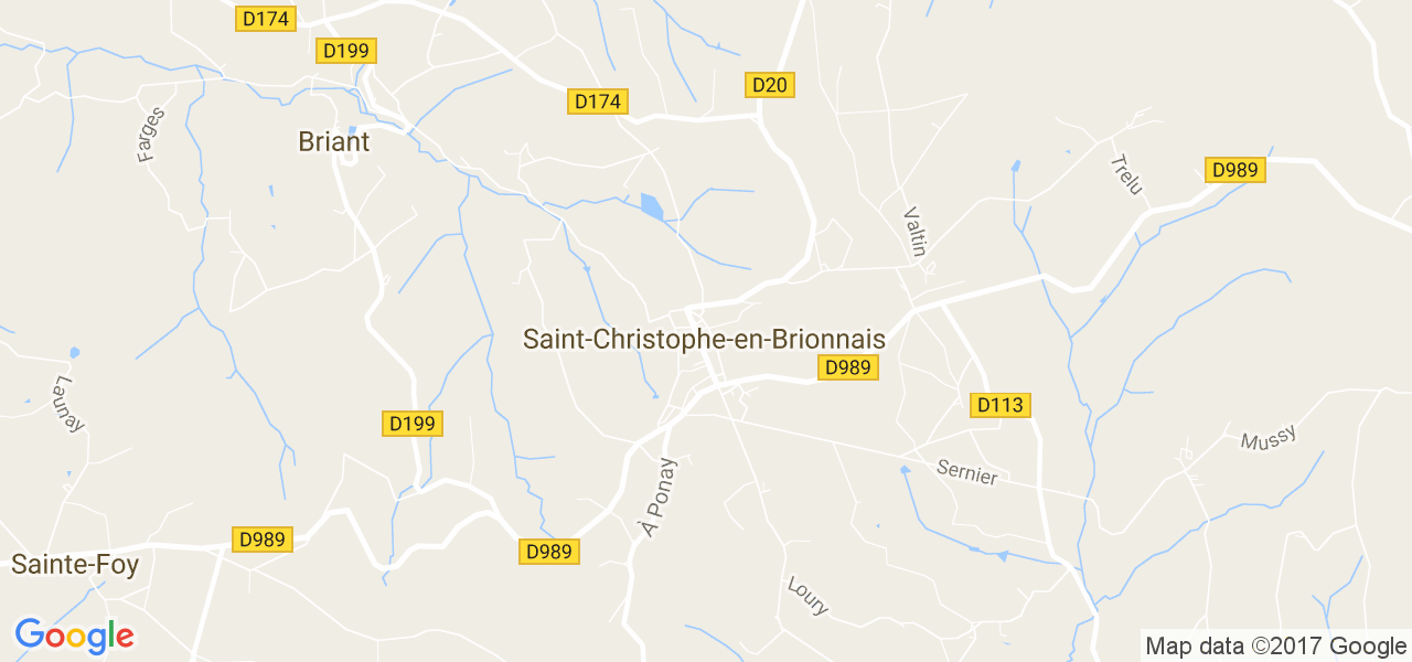 map de la ville de Saint-Christophe-en-Brionnais